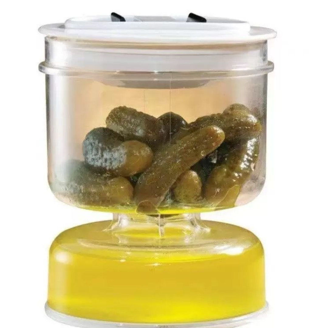 Dry and wet separation olive & pickle jar