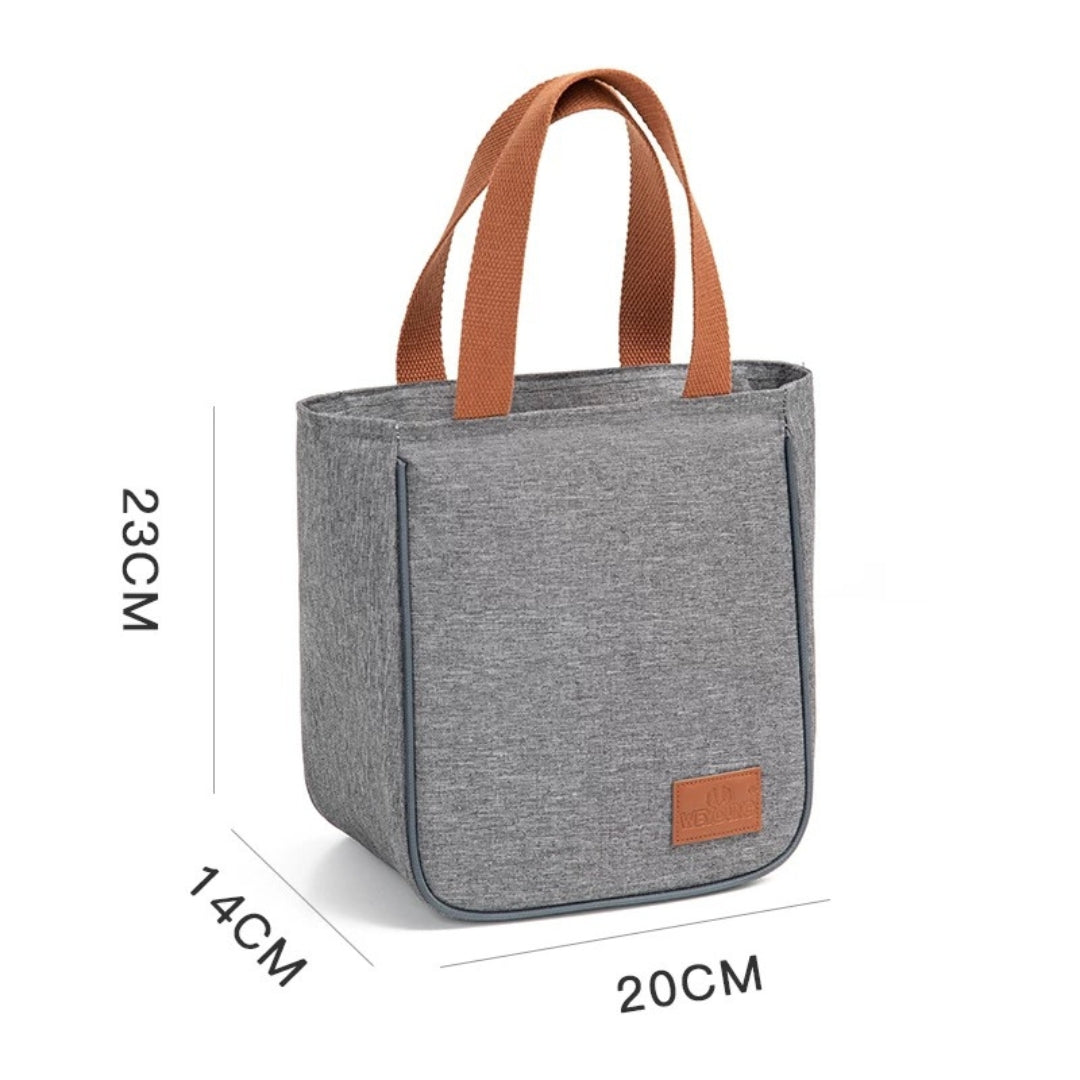 Insulated Grey Lunch Bag