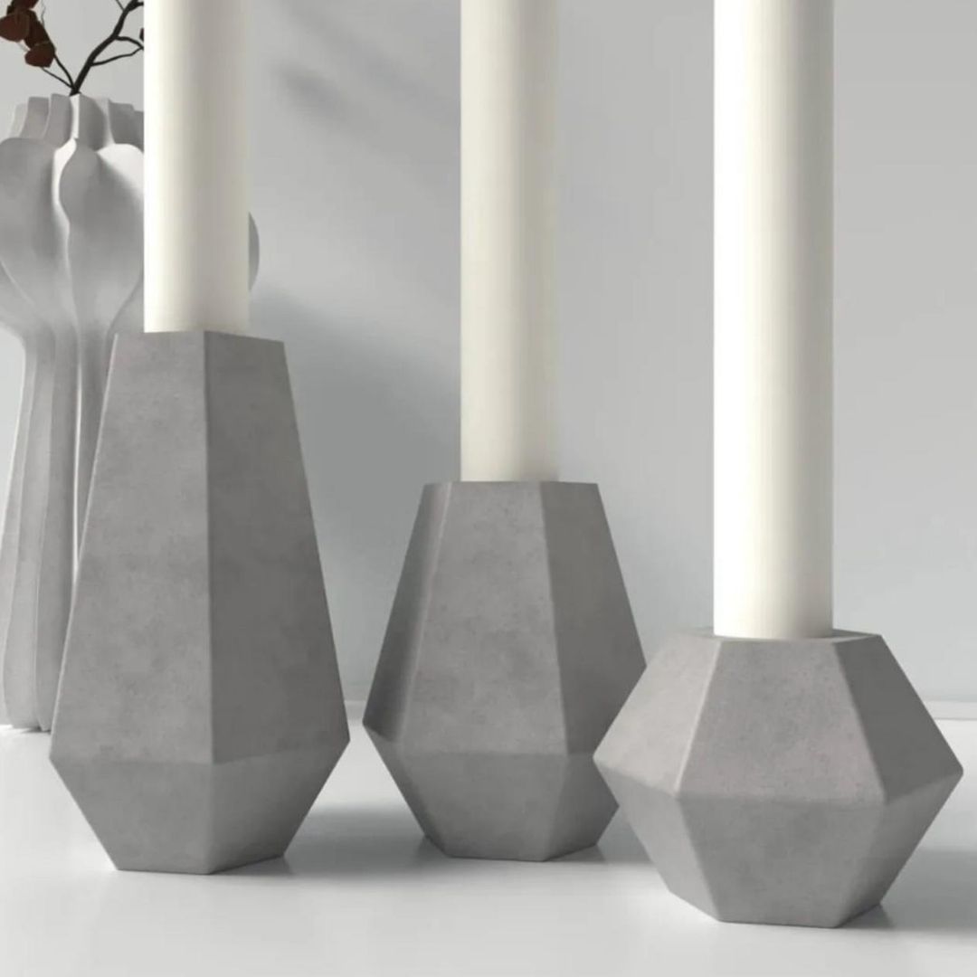 Geometric candle holders