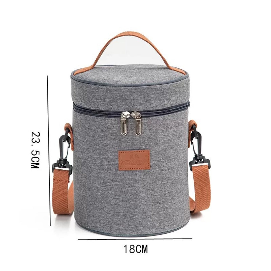 Insulated Grey Lunch Bag