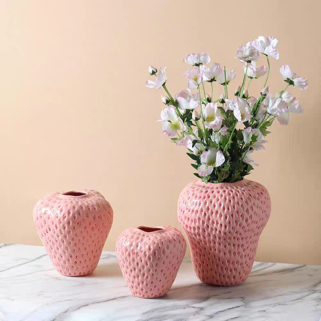 Strawberry table vase
