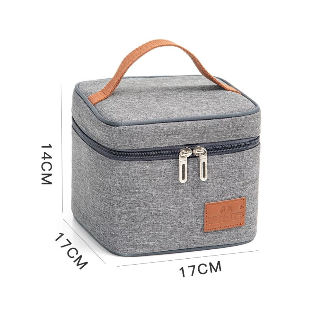 Insulated Grey Lunch Bag