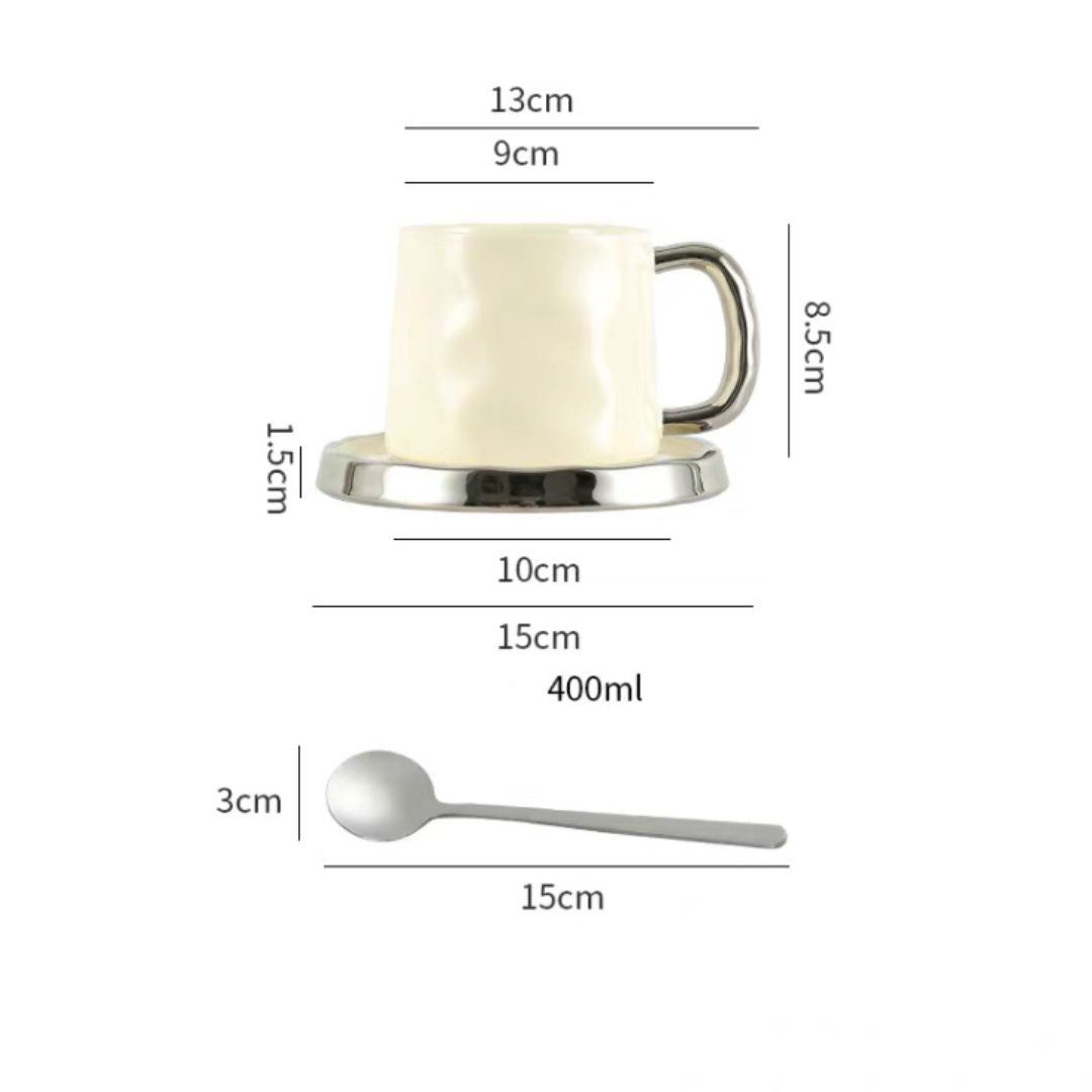 Silver Coffee Cup With Spoon