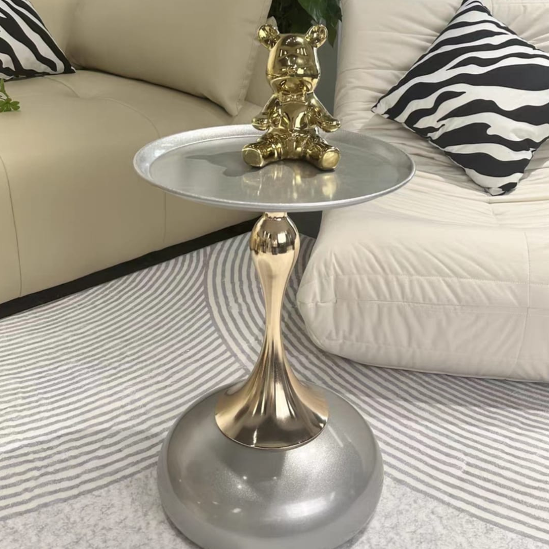 The metallic coffee table