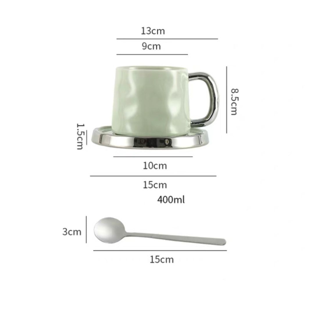 Silver Coffee Cup With Spoon