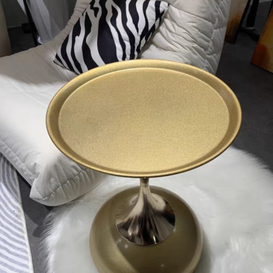 The metallic coffee table