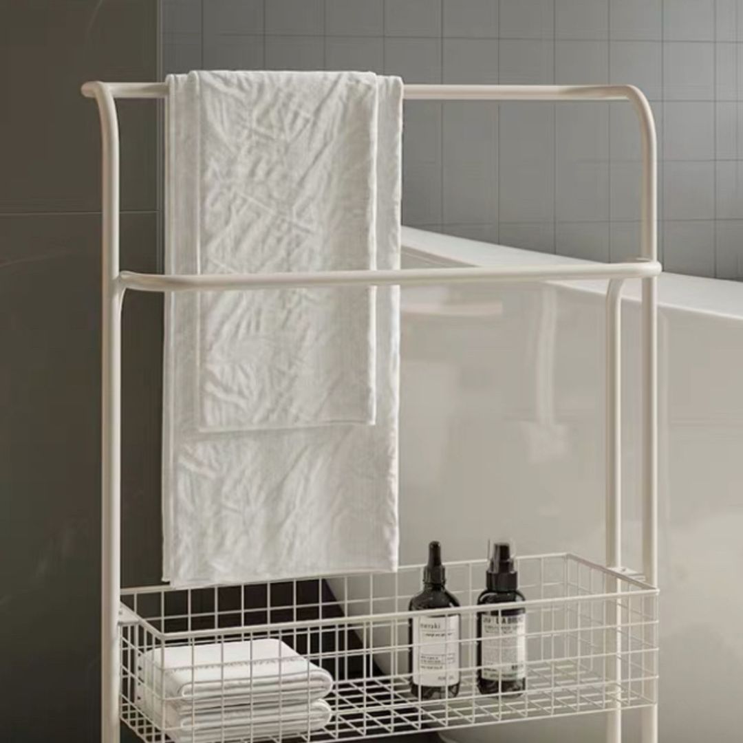 Bathroom Towel Rack With Basket