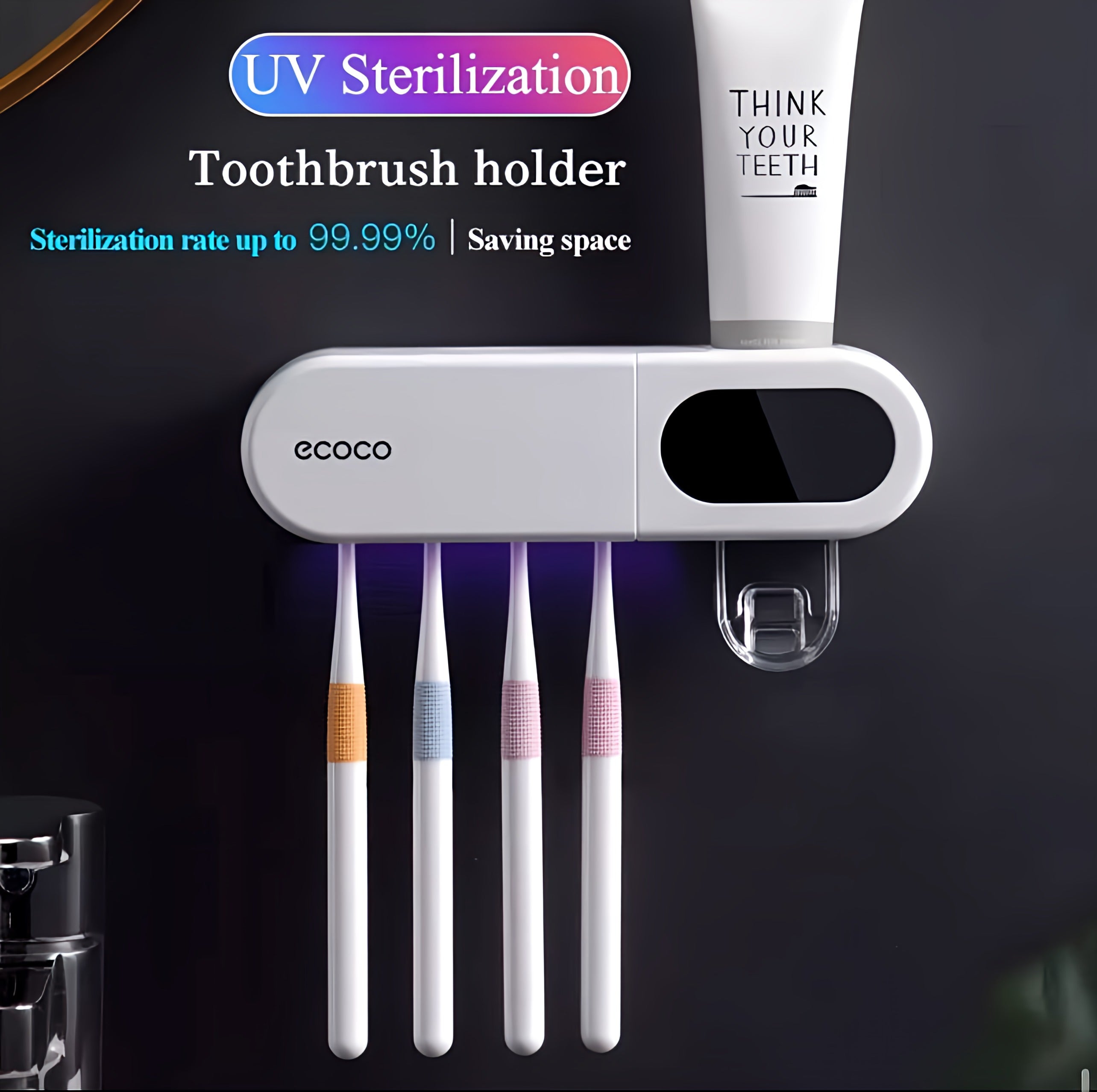 Ecoco UV Sterilization Toothpaste Dispenser