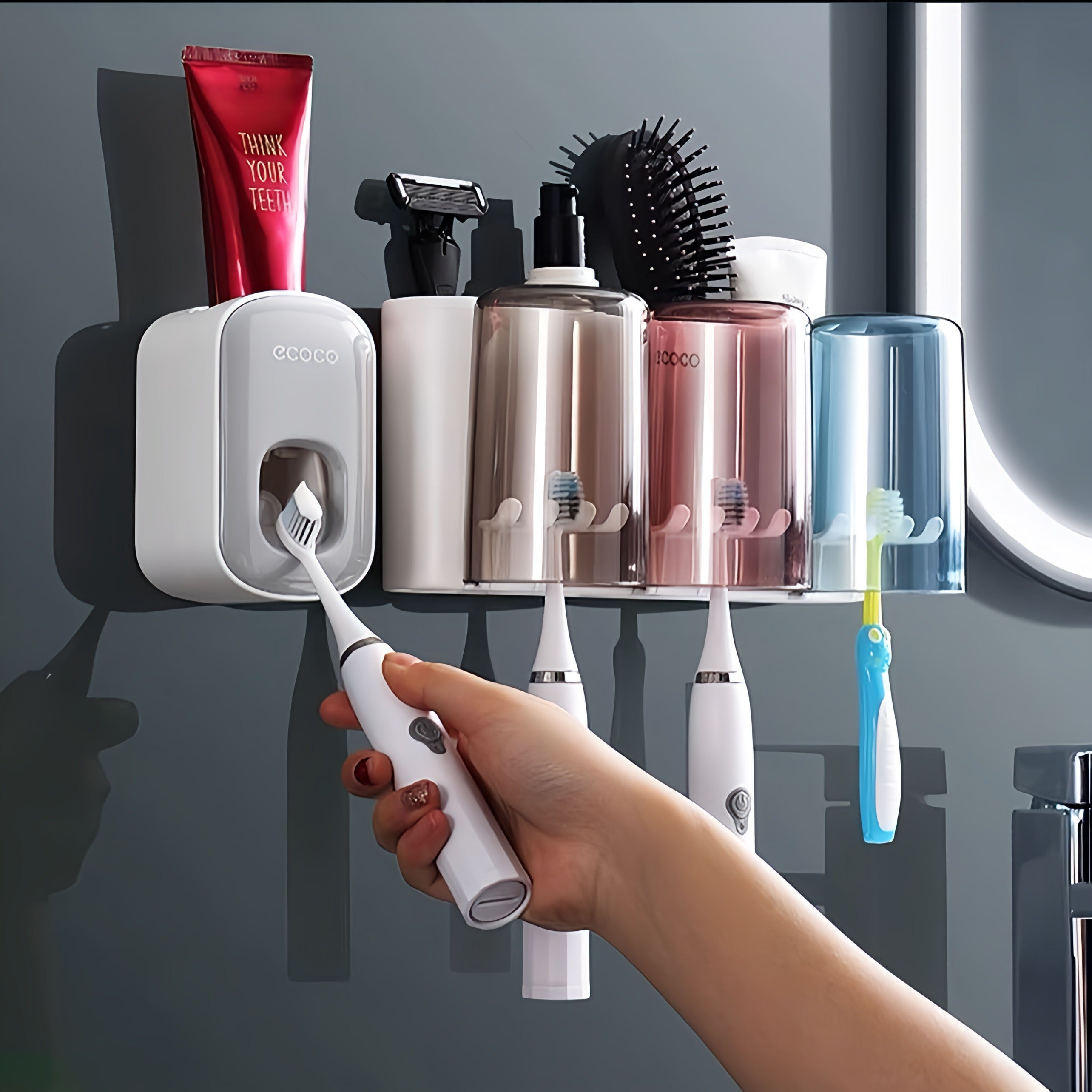 Ecoco Toothpaste Dispenser with Cups