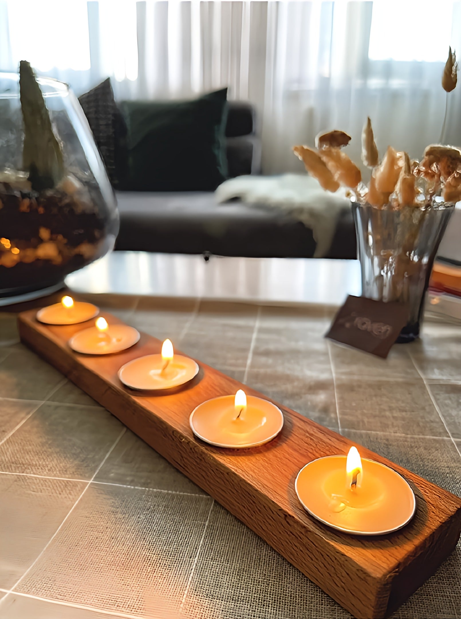 Wooden Candle Holder