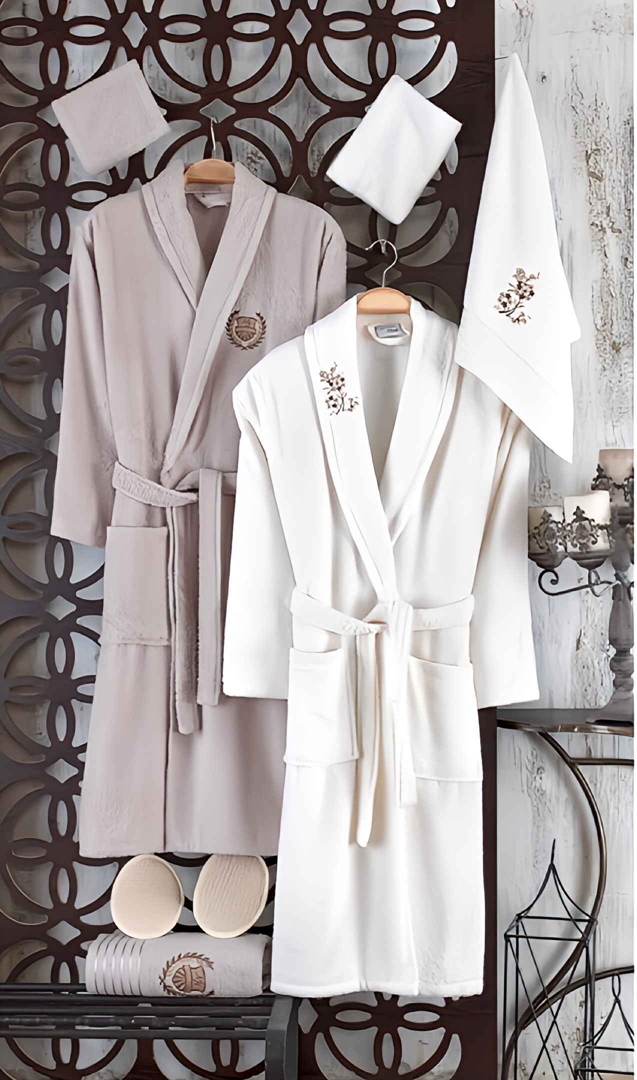 Embroidered Bathrobe