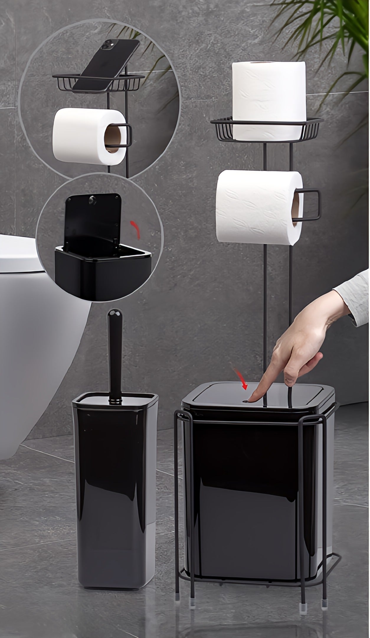Black Bathroom Set