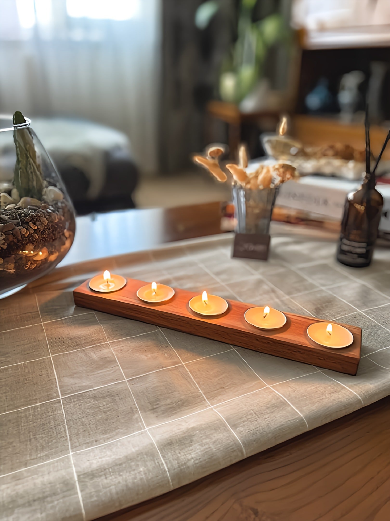 Wooden Candle Holder