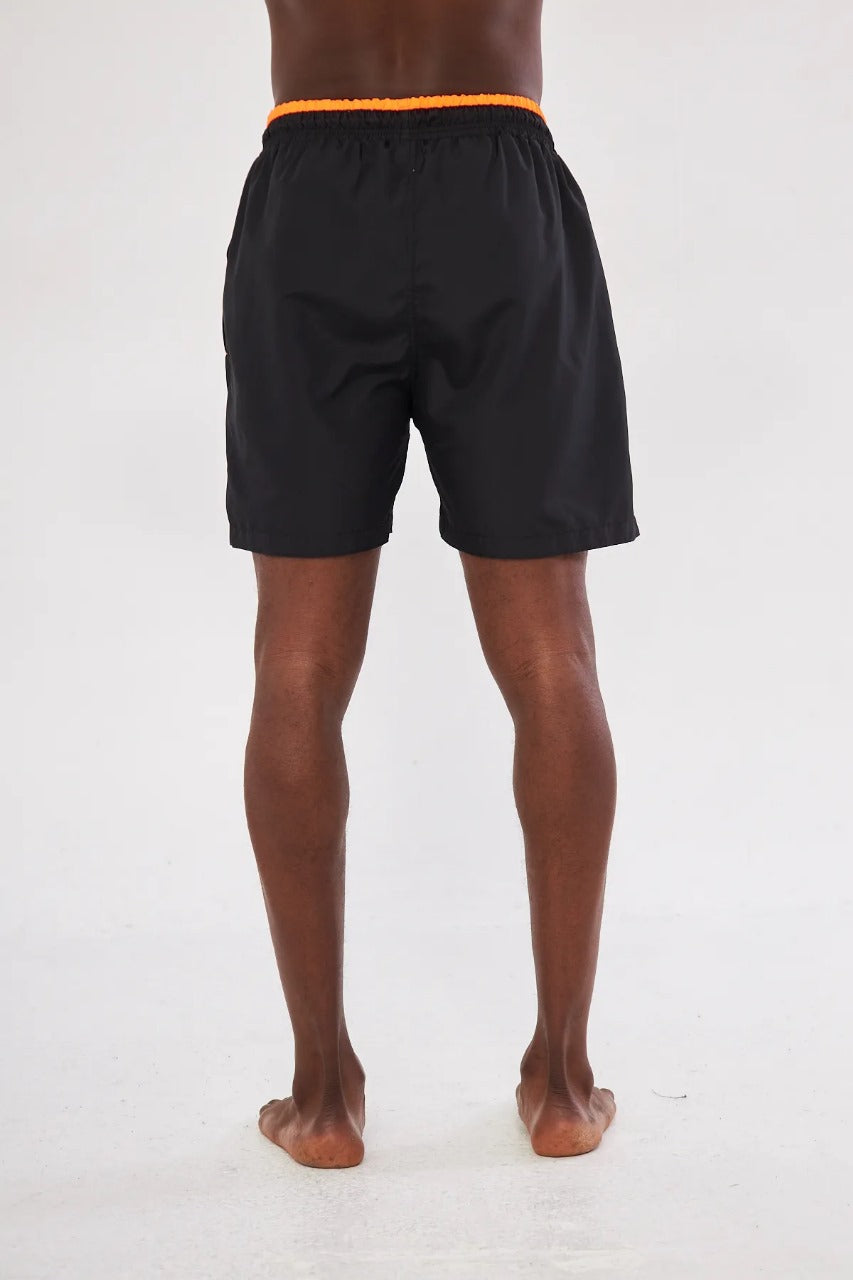 Colorful Pocket Zippered Swim Shorts