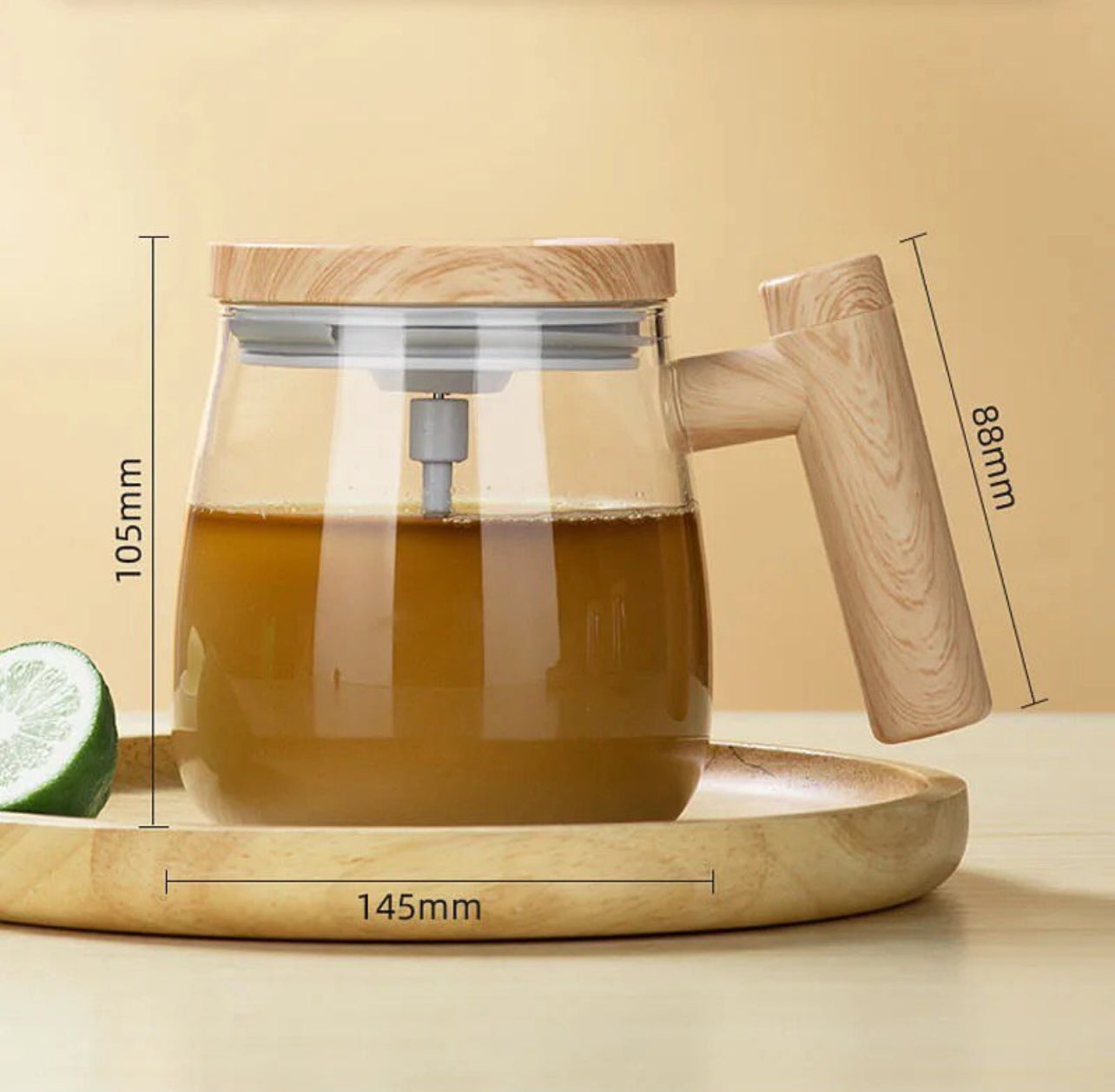 Automatic Stirring Glass Cup