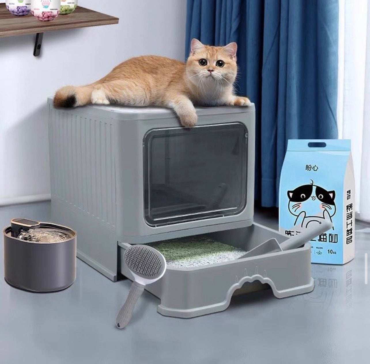 Cat Litter Box With Drawer