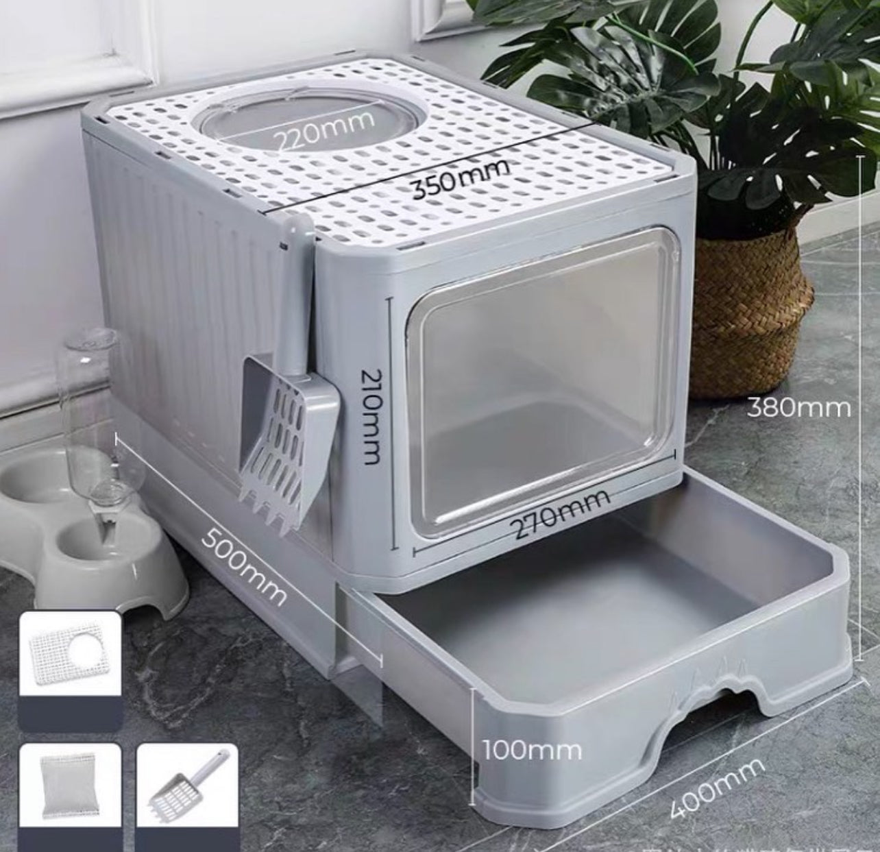 Cat Litter Box With Drawer