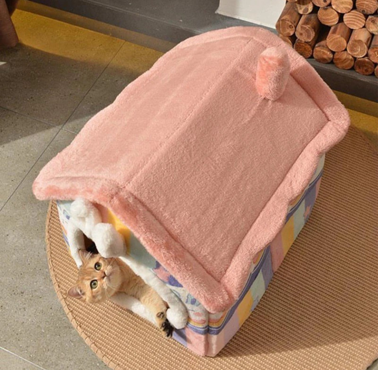 Pink Rabbit Pet Nest