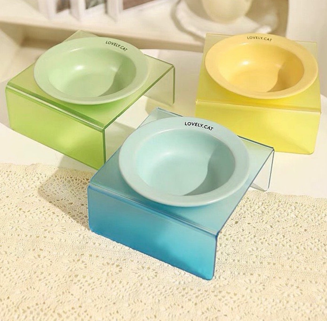 Acrylic Colored Feeding Bowl