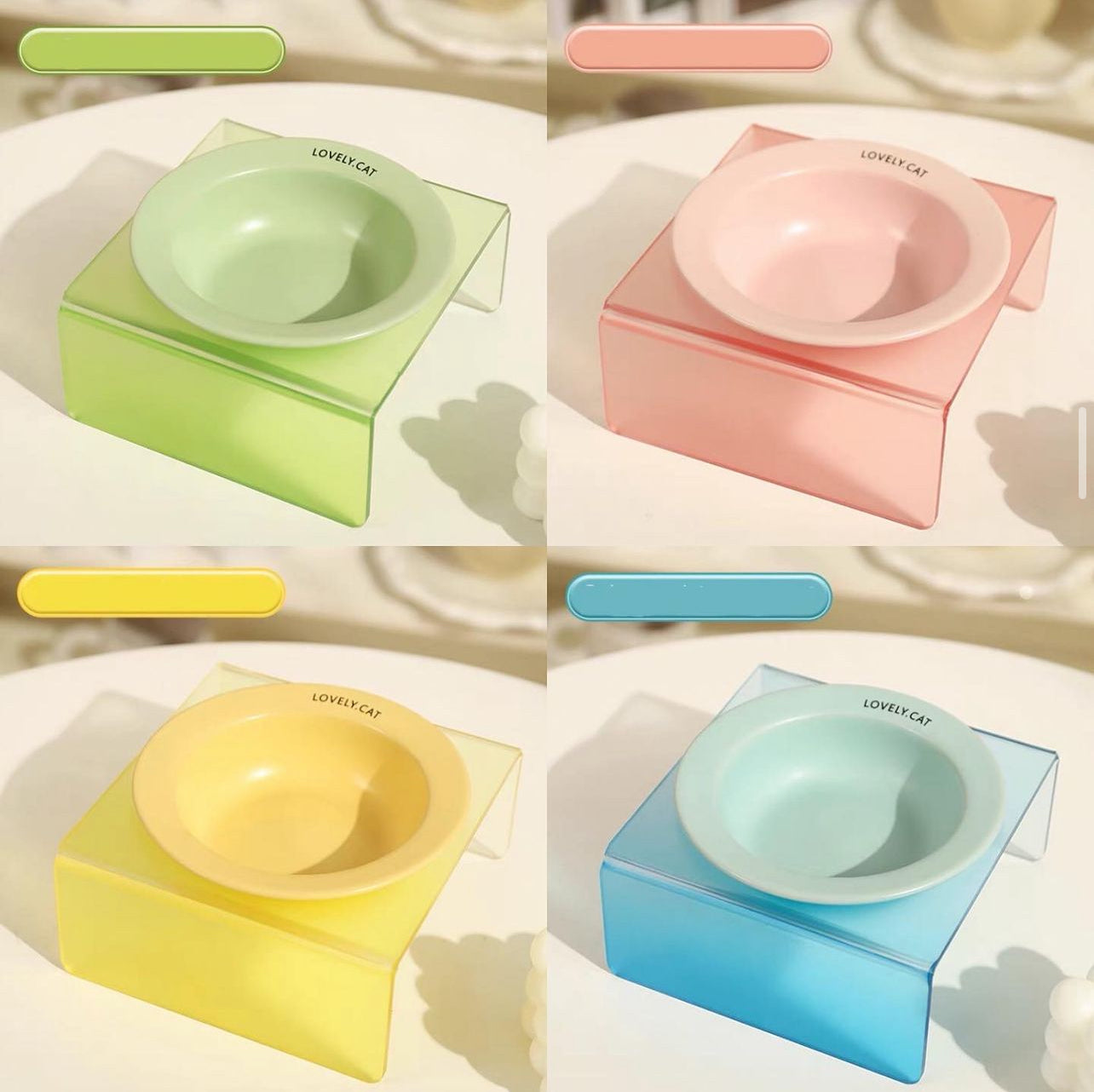 Acrylic Colored Feeding Bowl