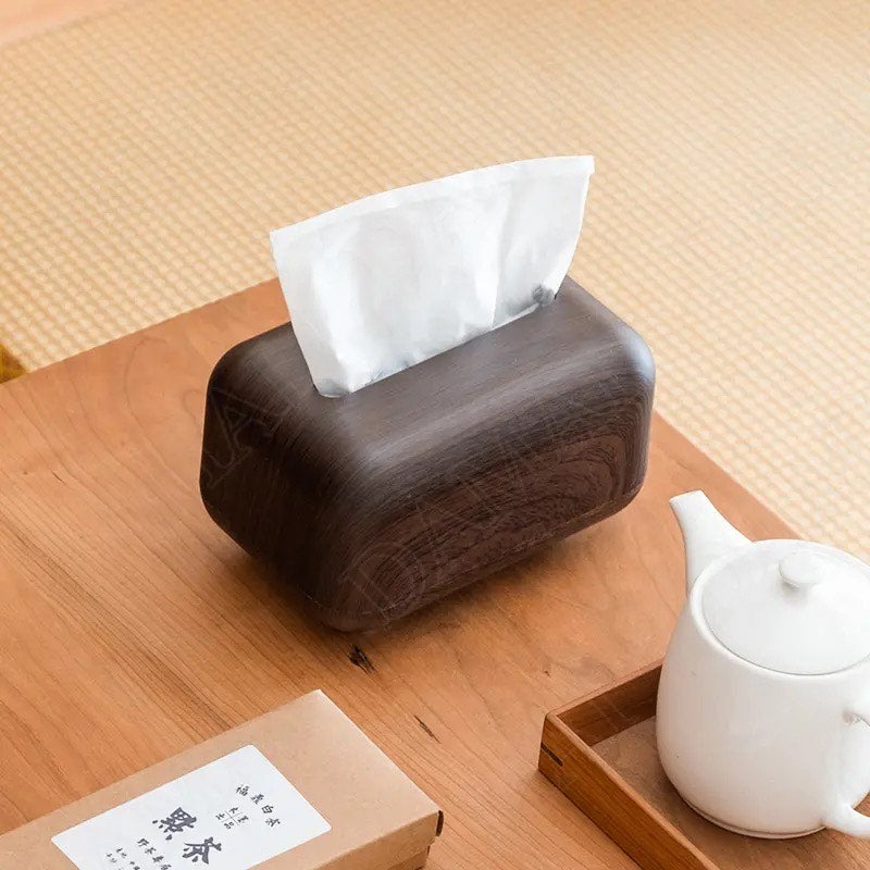 Glossy Wooden Tissue Box