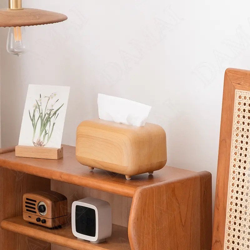 Glossy Wooden Tissue Box