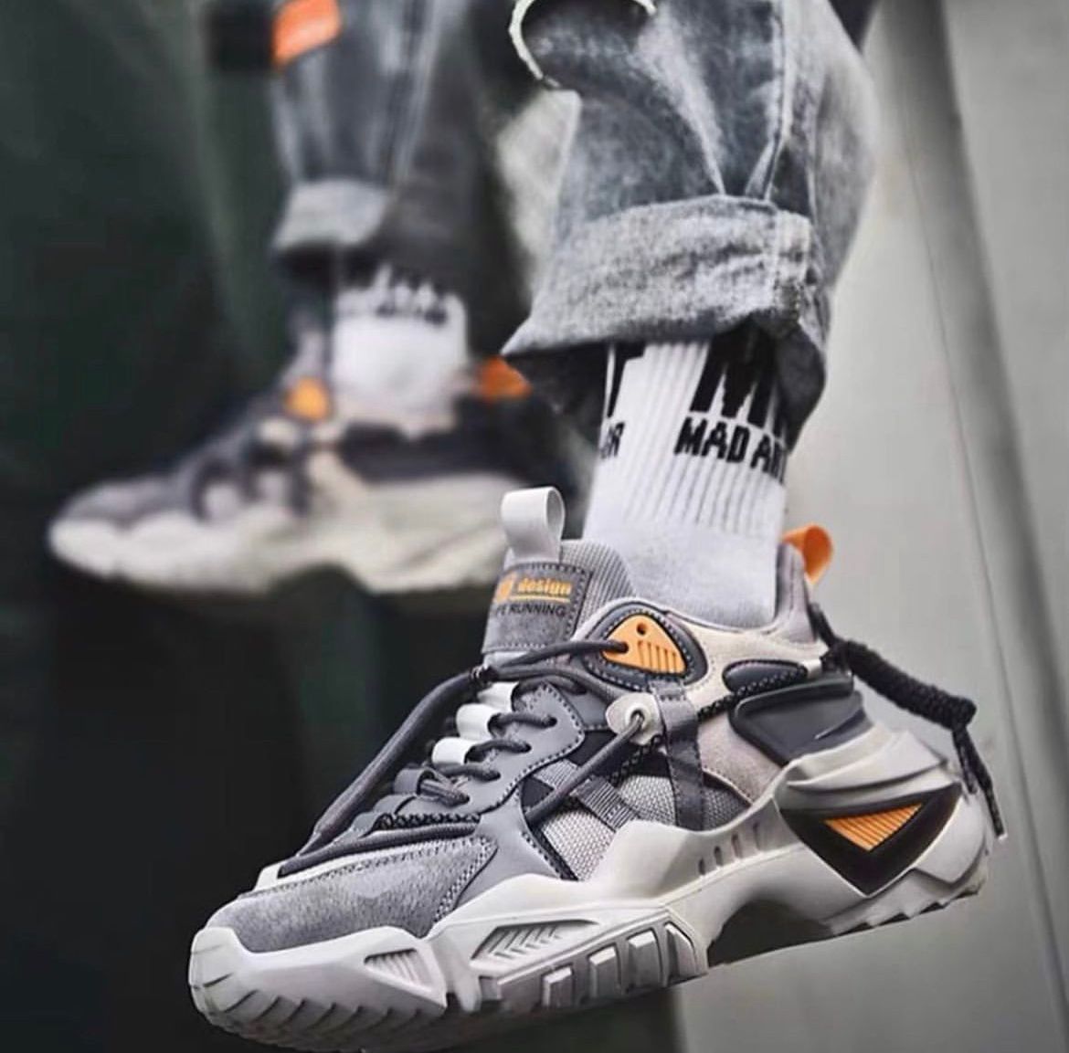 Grey Chunky Sneakers