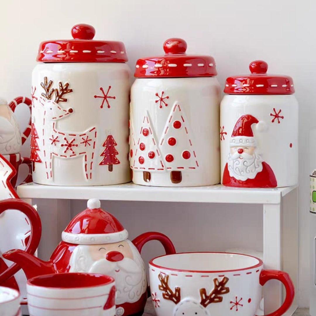 Christmas candy jars