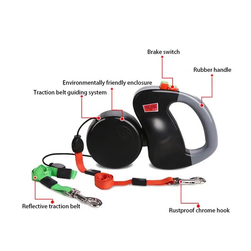 Rotatable Dual Dog Leash