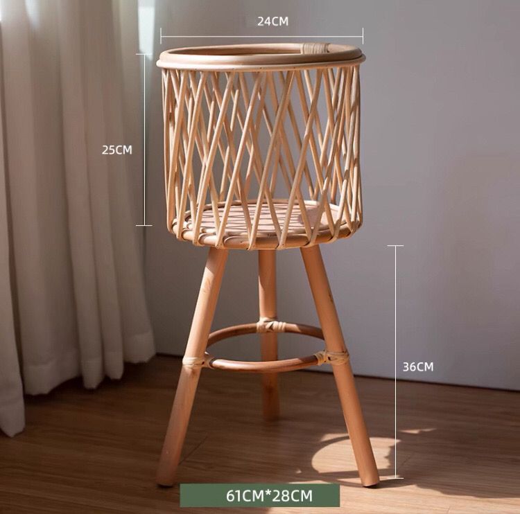 Bamboo Plants Basket Stand