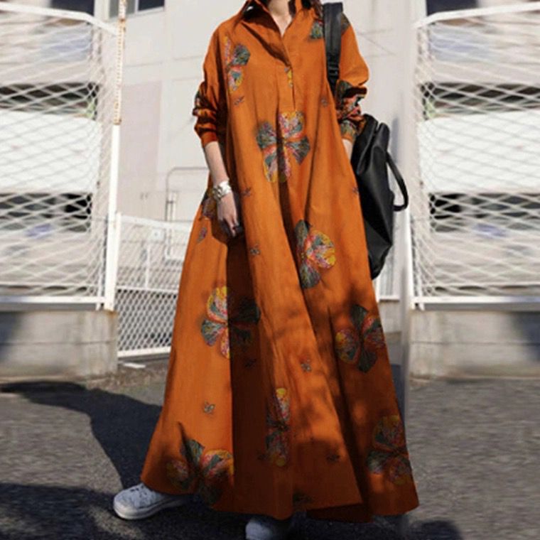 Spring Colorful Long Abaya Dress