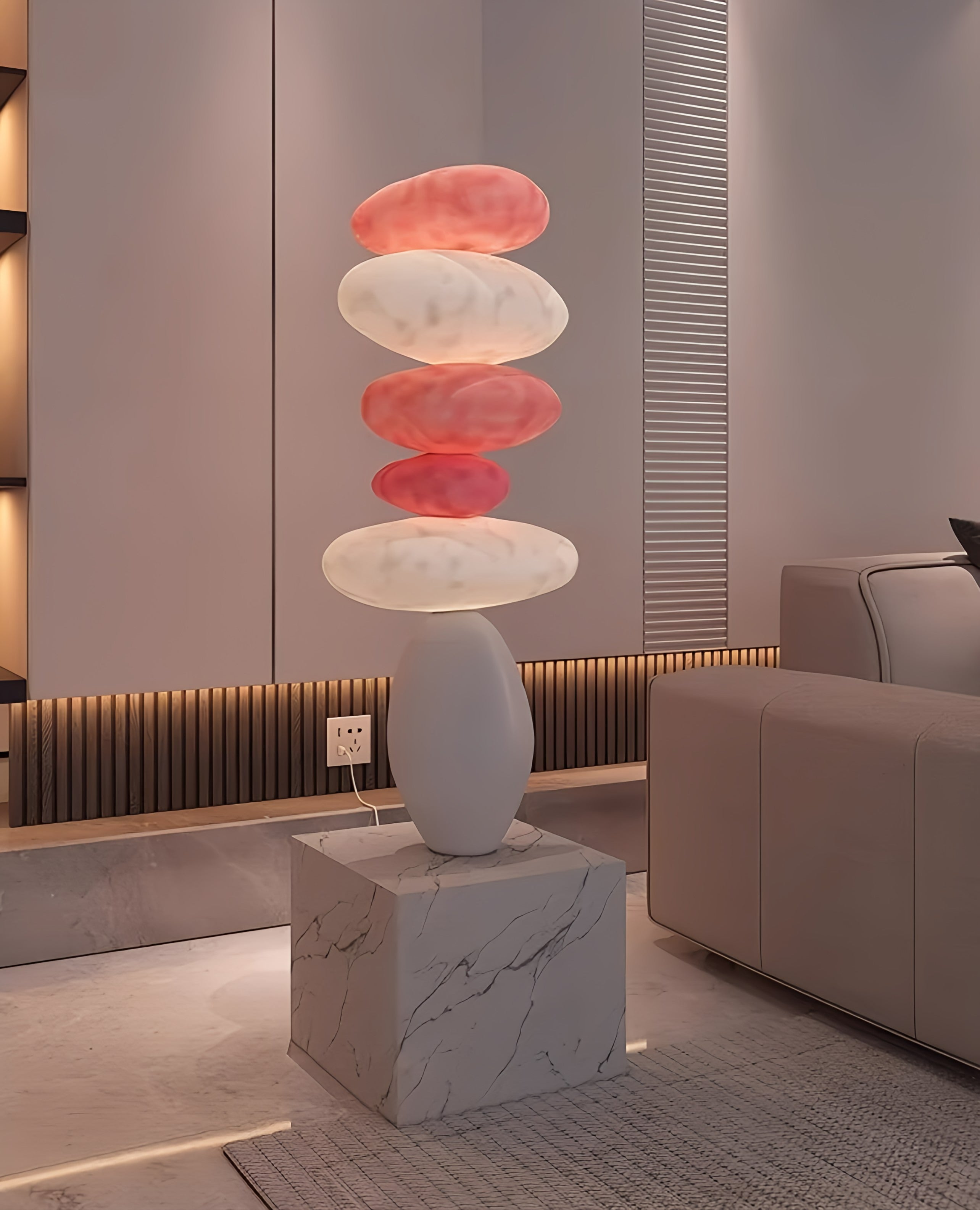 Pink Pebble Lamp