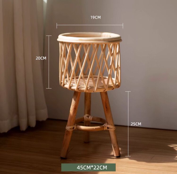 Bamboo Plants Basket Stand