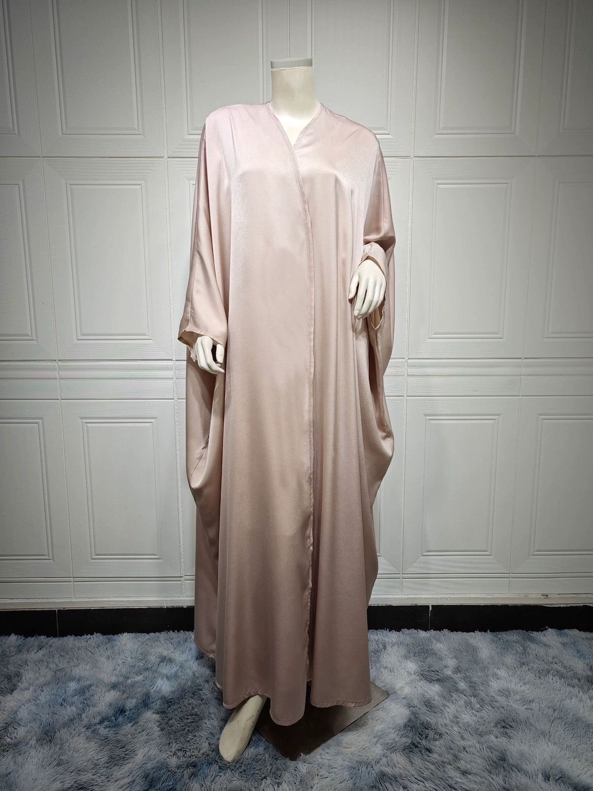 Bat Sleeve Satin Abaya