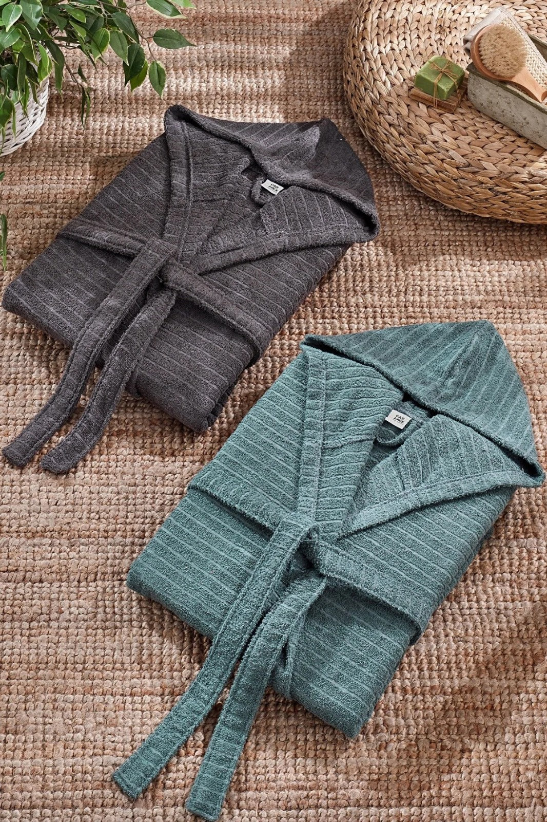 Hooded Bathrobe Set