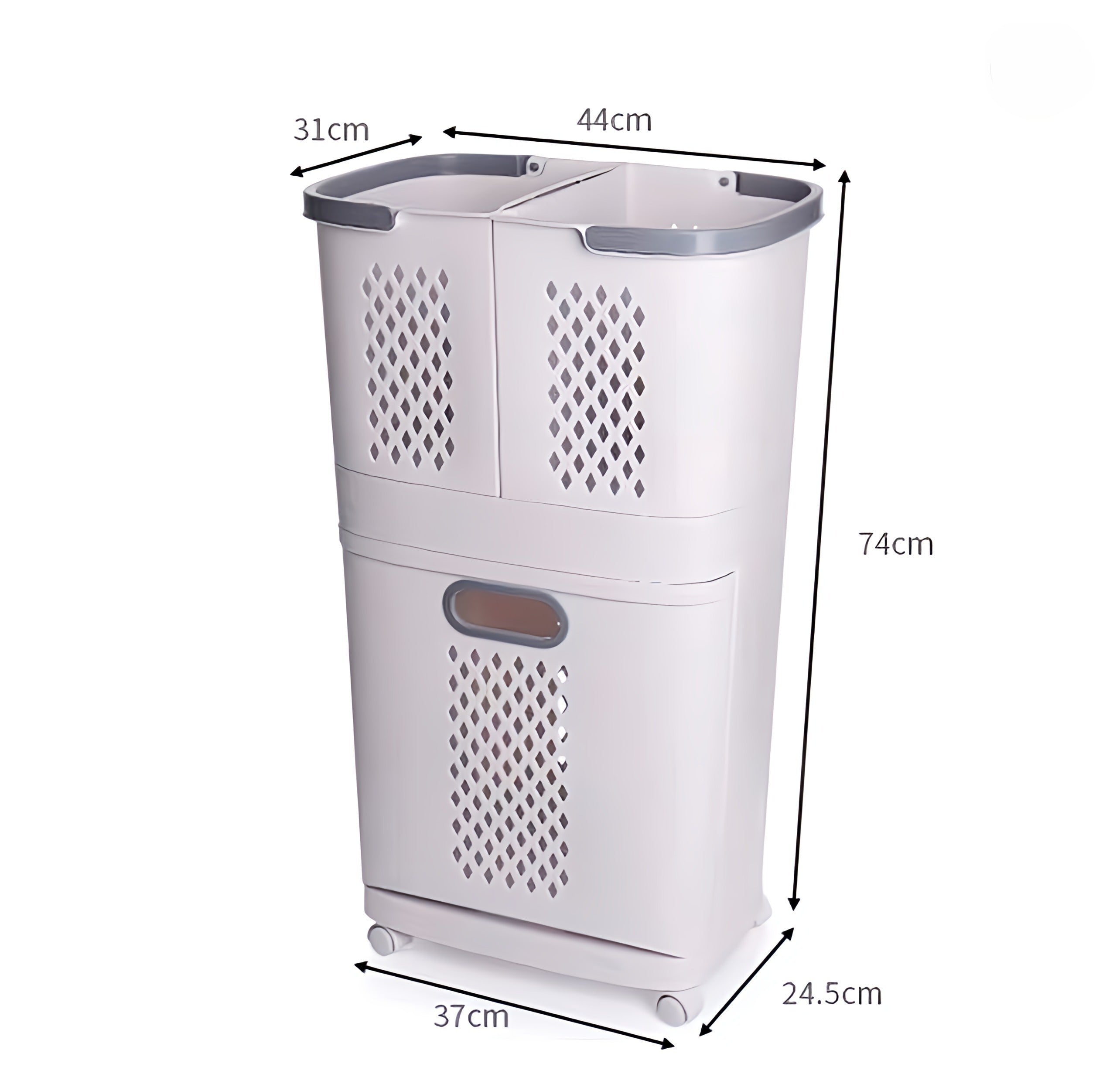 3 Layers Movable Laundry Basket