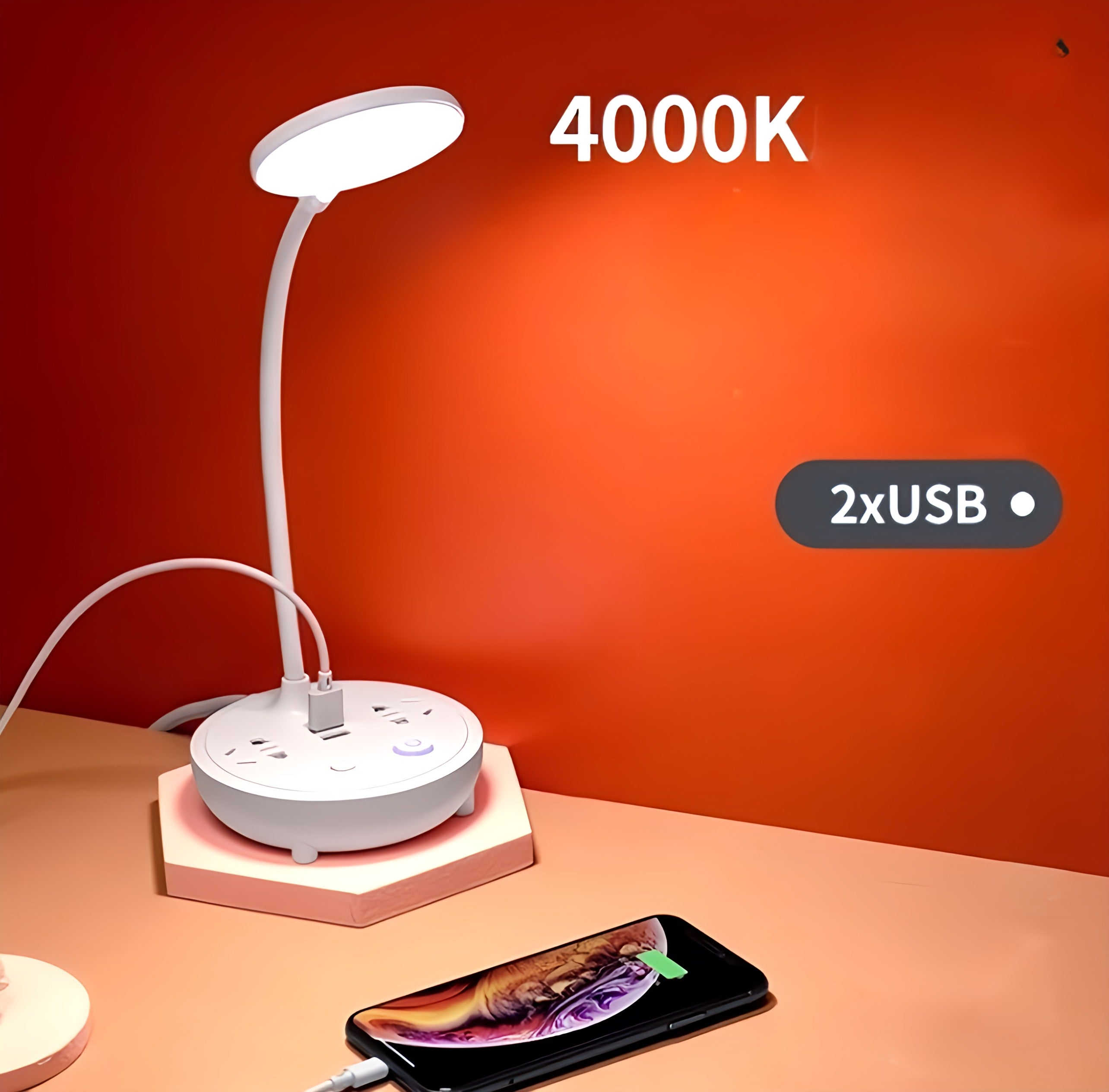 Multi-Plug Table Lamp