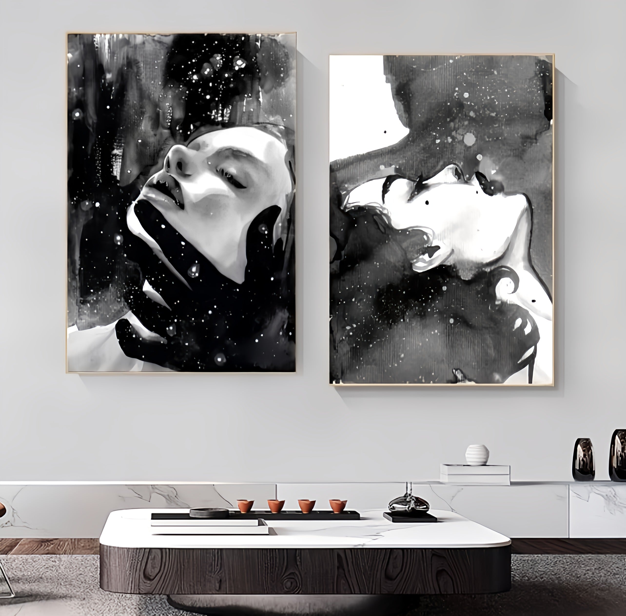 Black & White Woman Canvas