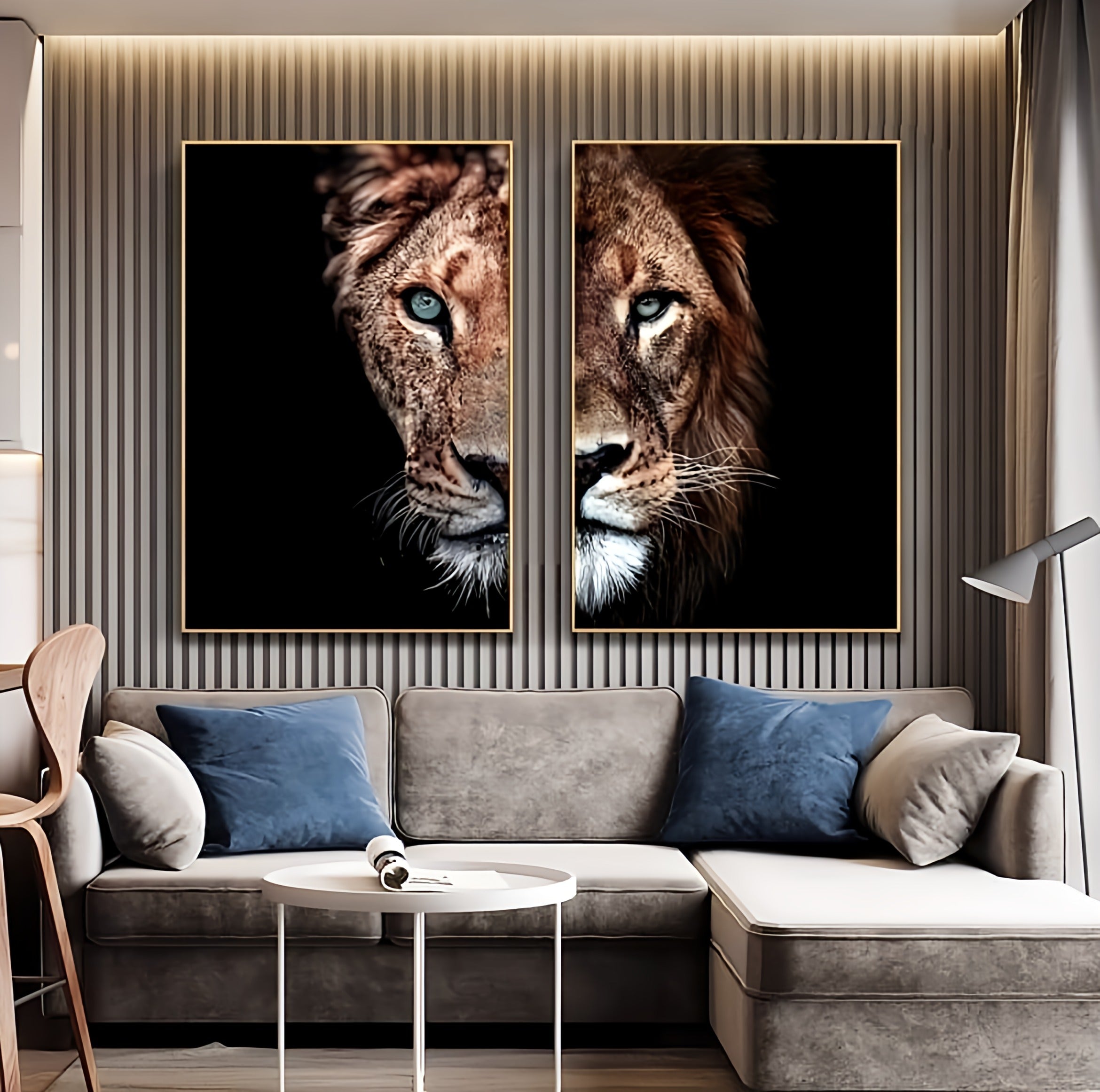 Lion and Lioness Canvas