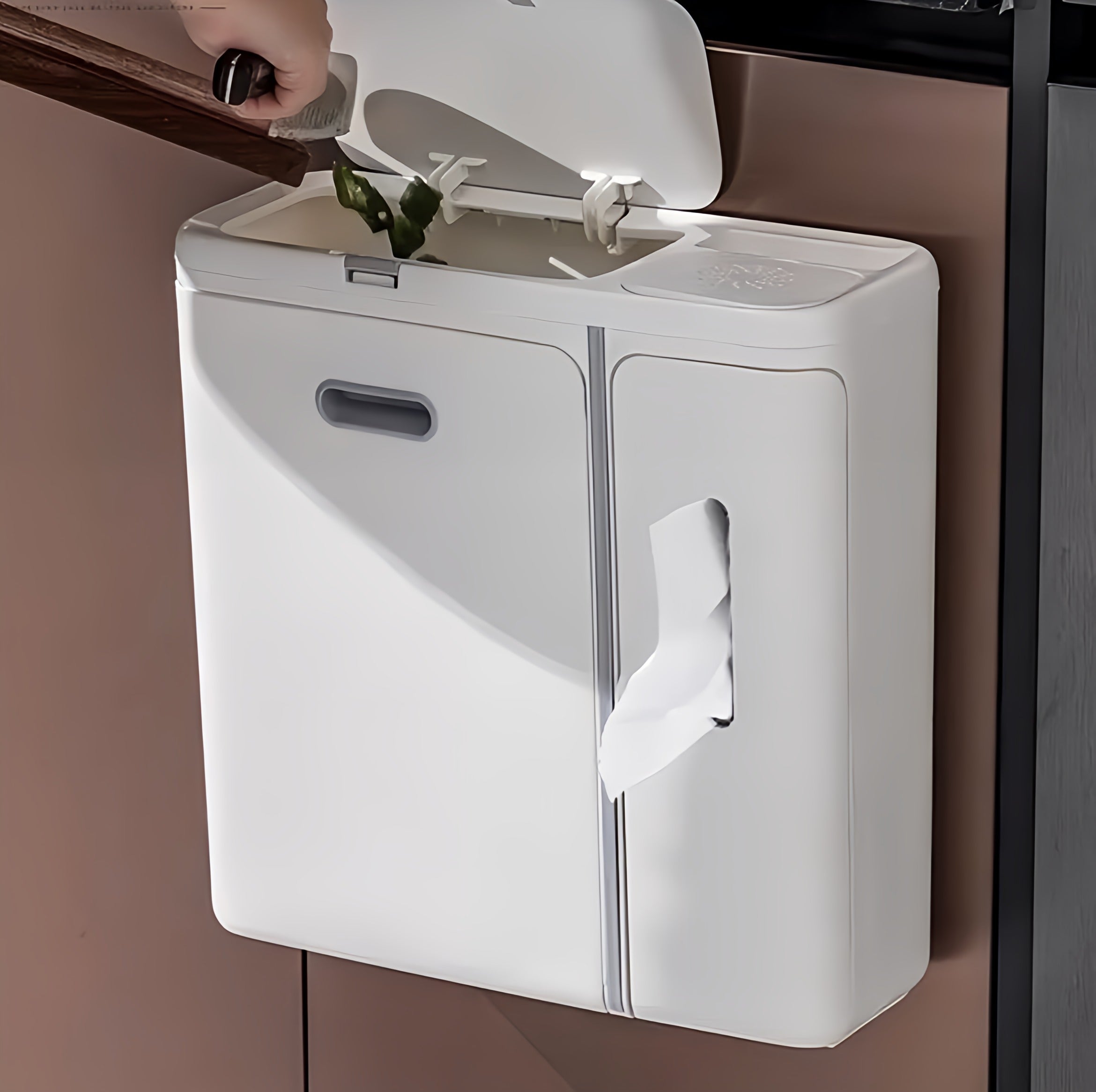 2 in 1 Wall-Mounted Trash Bin