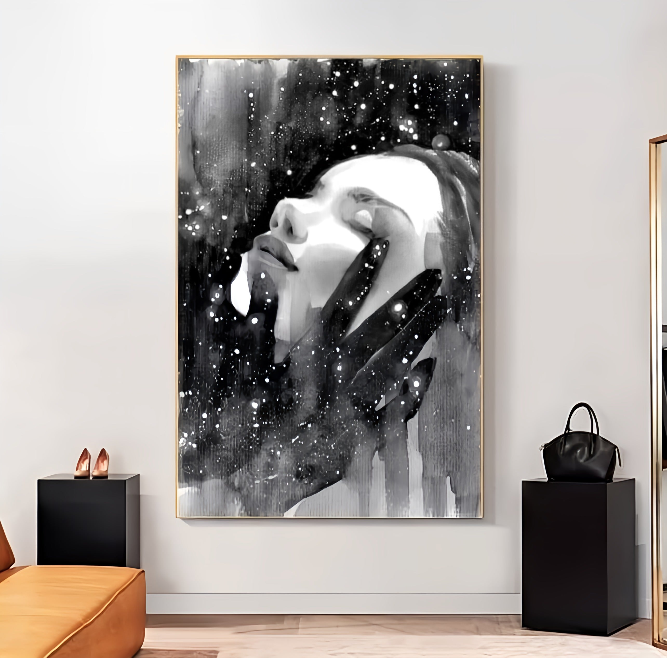 Black & White Woman Canvas