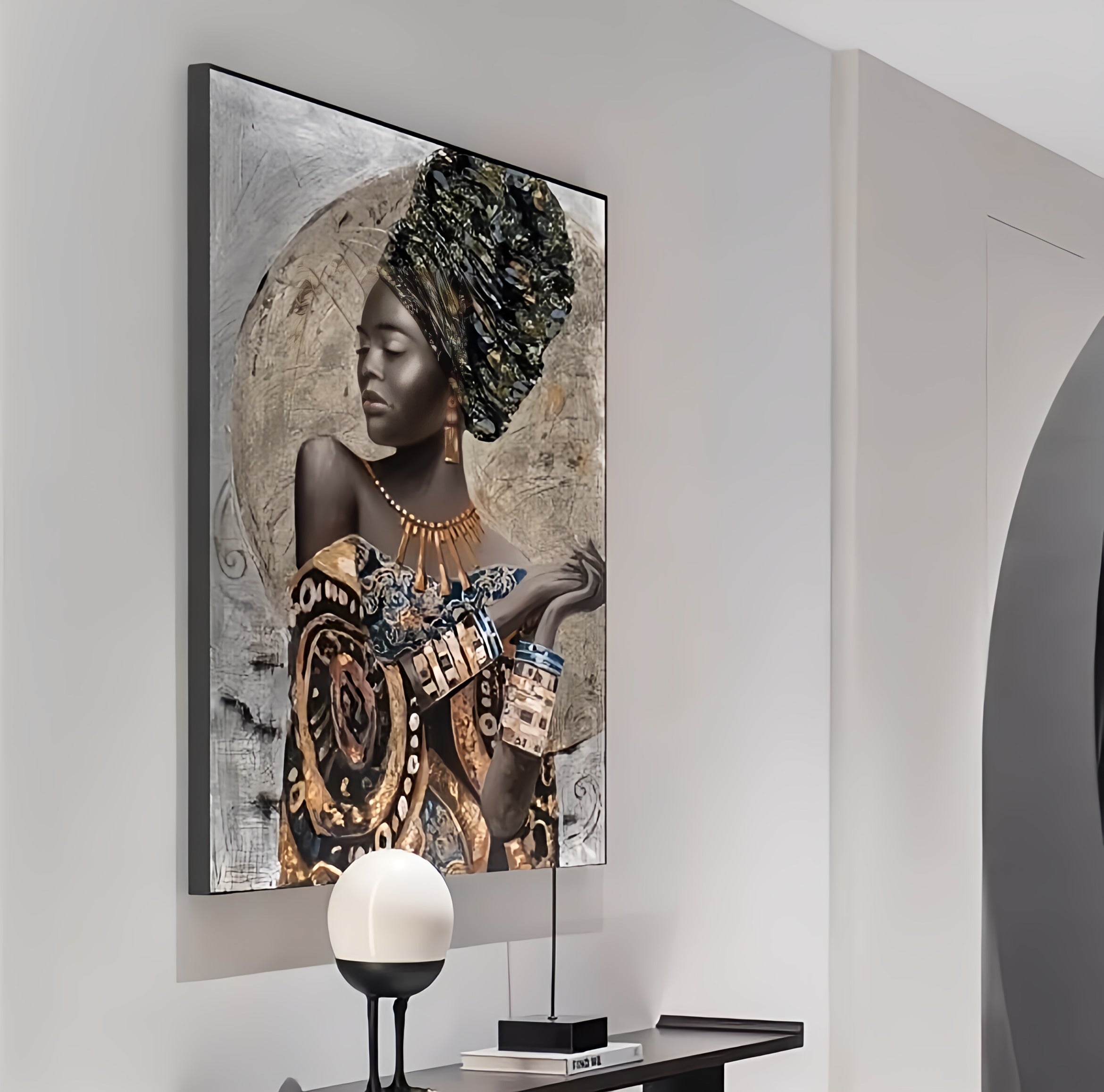 African Woman Painting