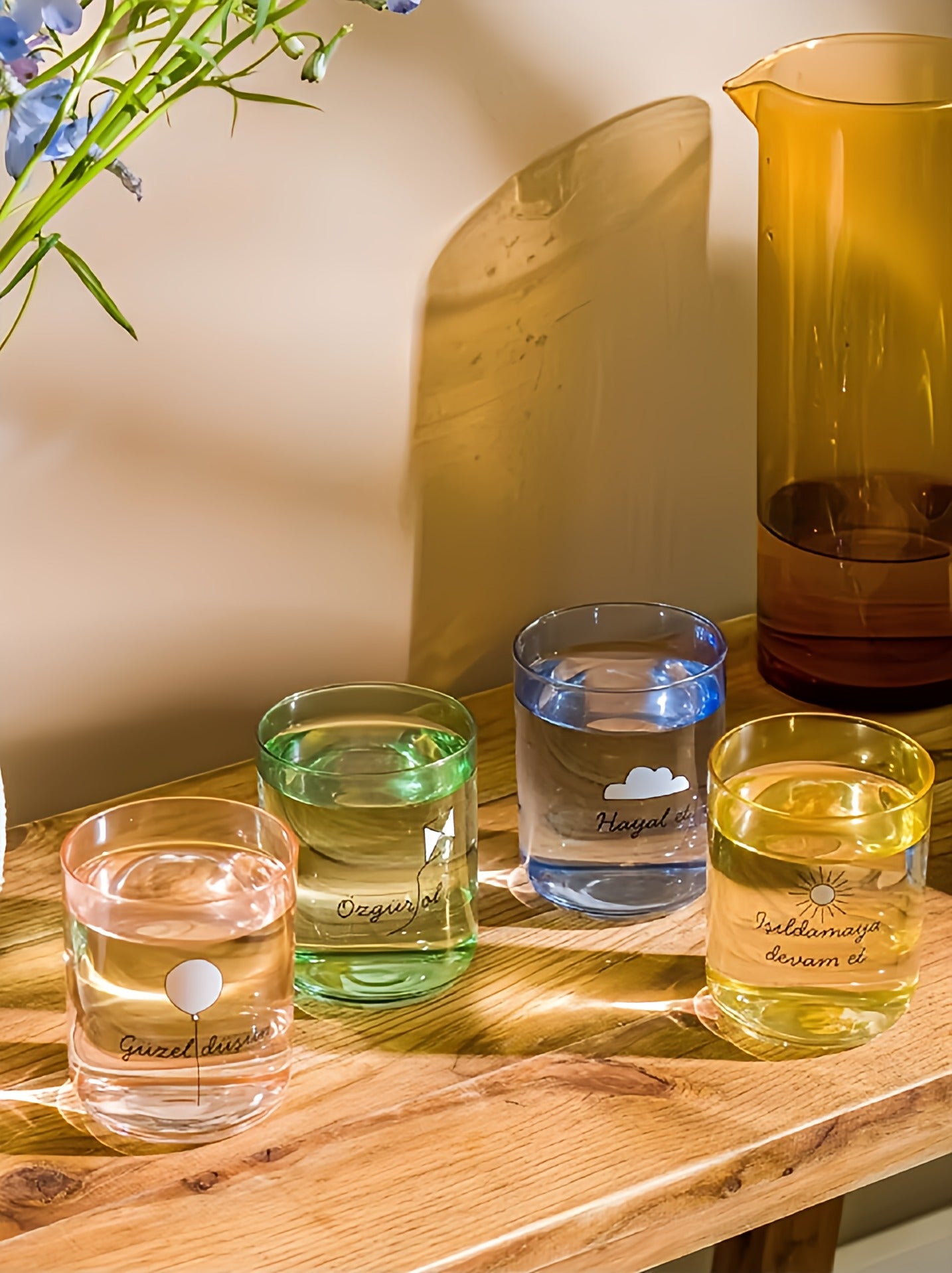 Printed Glass Set