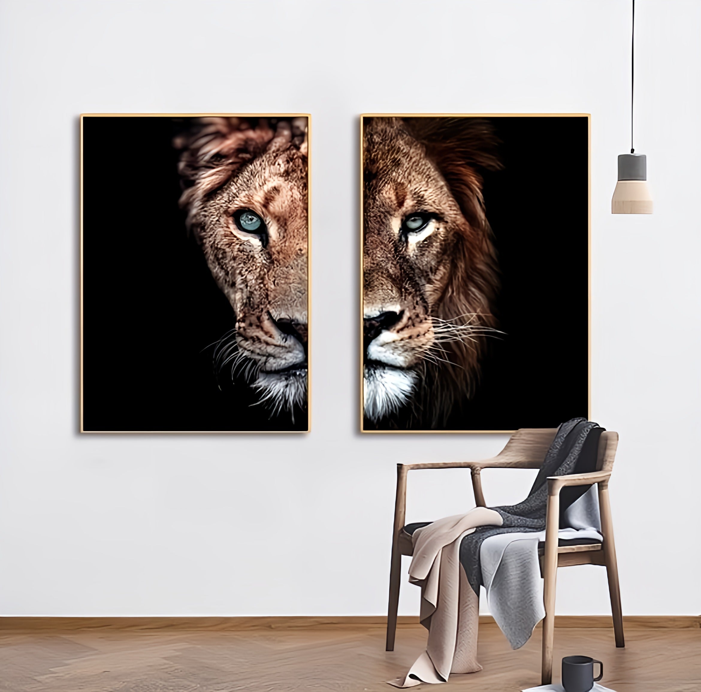 Lion and Lioness Canvas