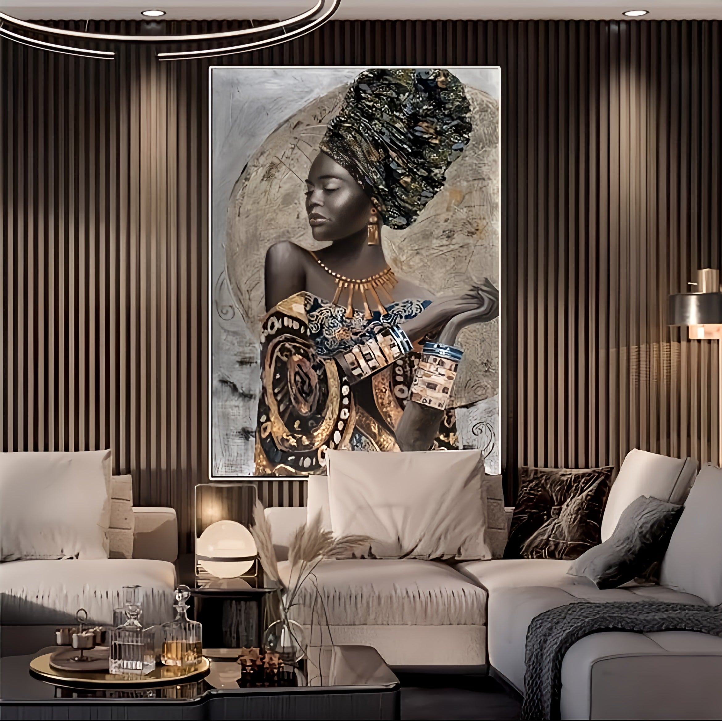 African Woman Painting