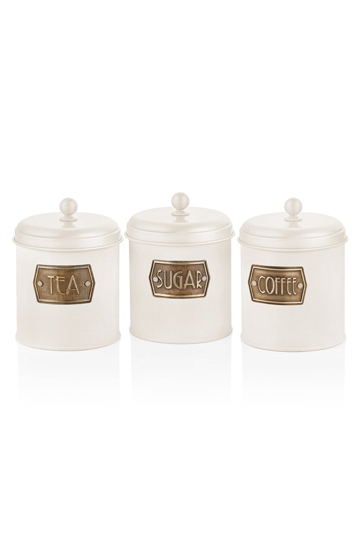 Metal Tea,Sugar and Coffee Jars